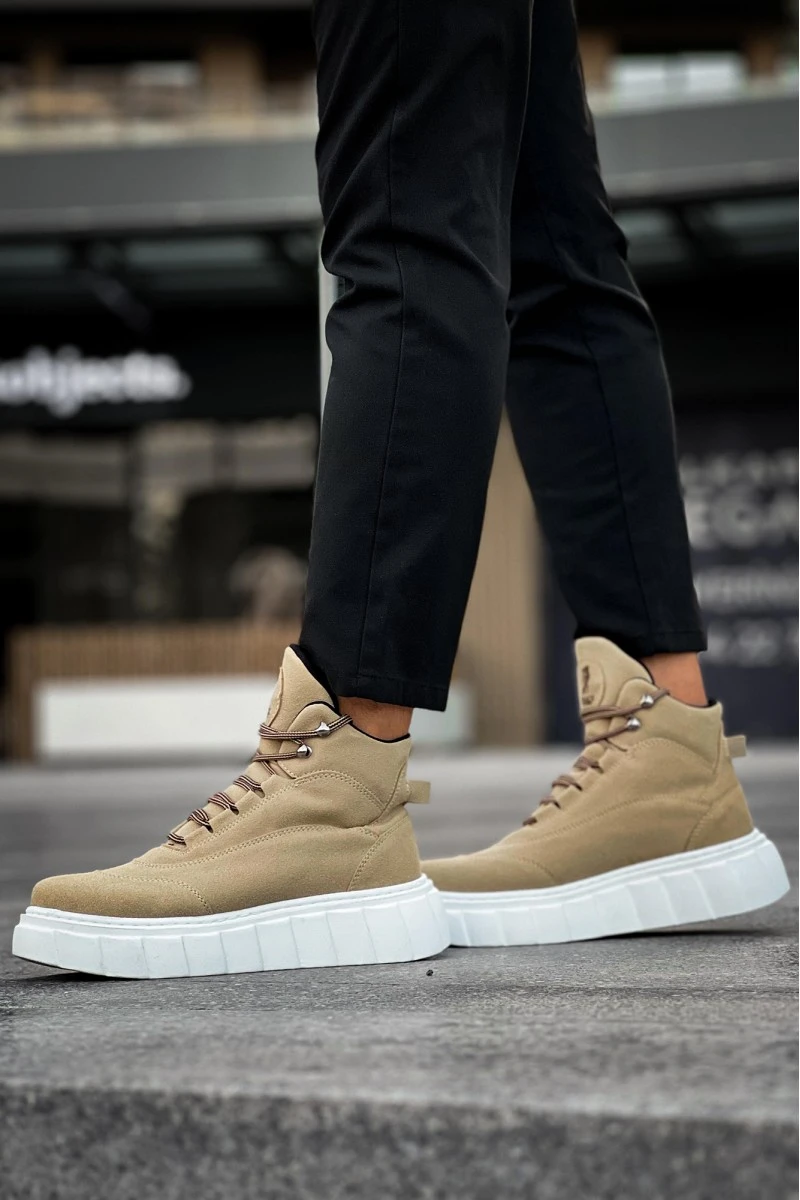 Men’s Boots - Beige Suede - 104