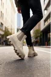 Men’s Boots - Beige Suede - 113