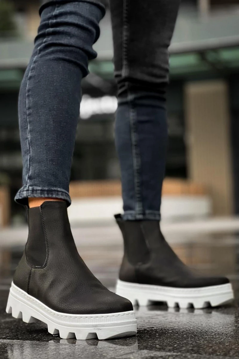Men’s Boots - Black White - 113