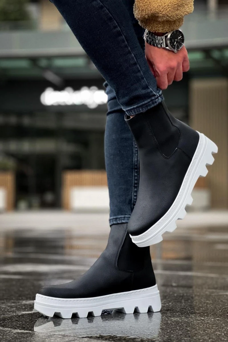 Men’s Boots - Black White - 113
