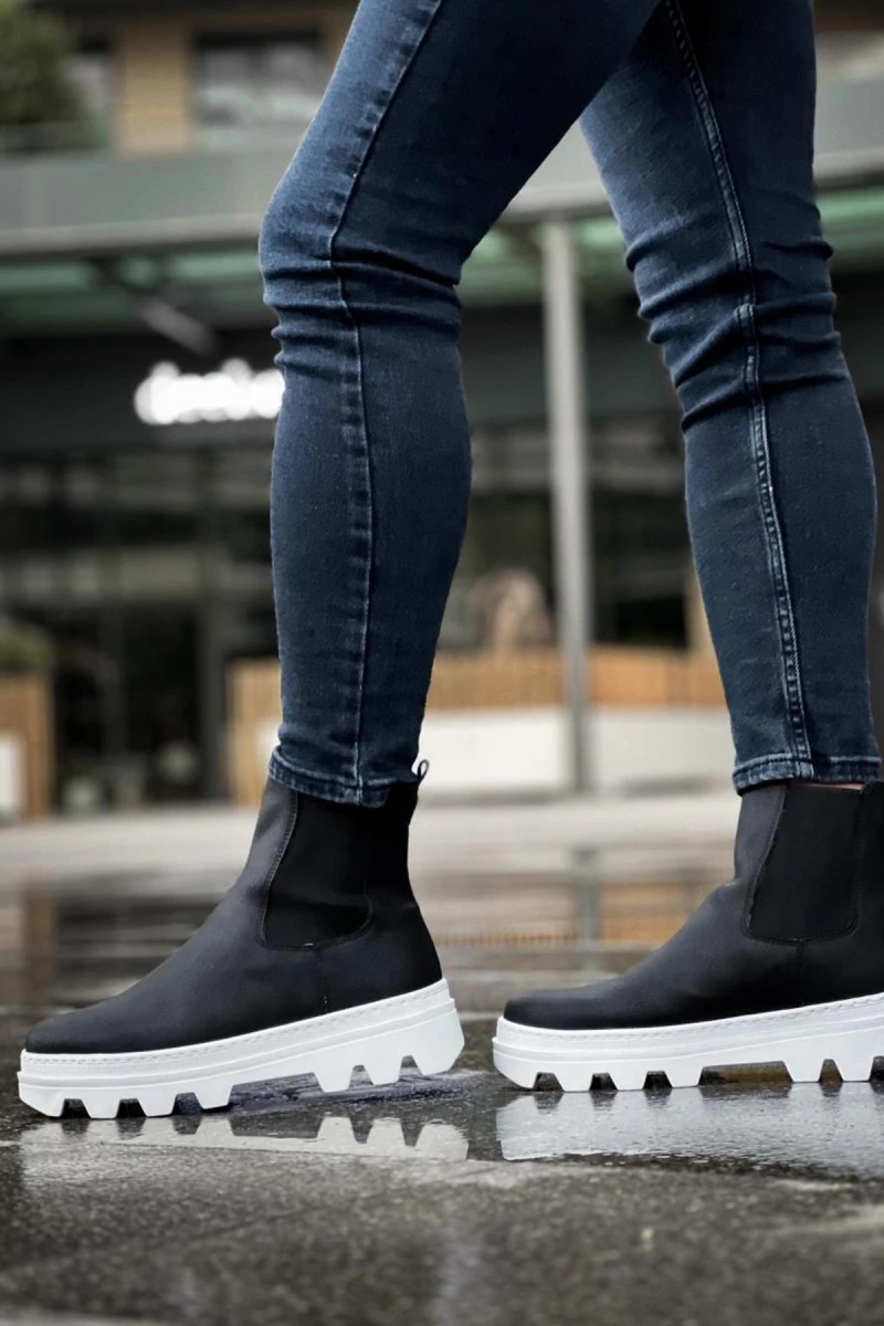 Men’s Boots - Black White - 113