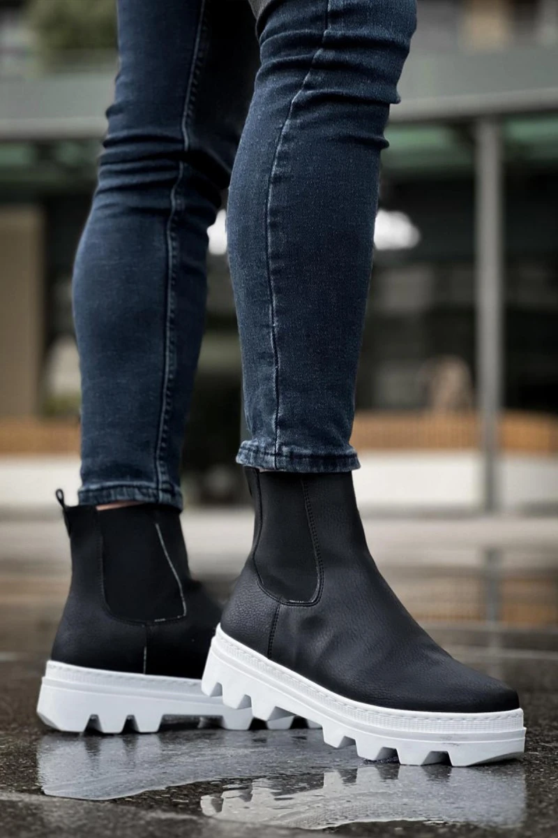 Men’s Boots - Black White - 113