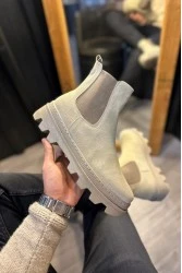 Men’s Boots - Beige Suede - 113