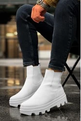 Mens Boots - White - 113