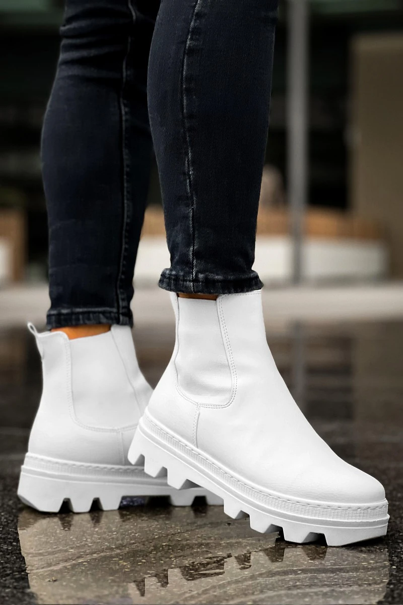 Mens Boots - White - 113