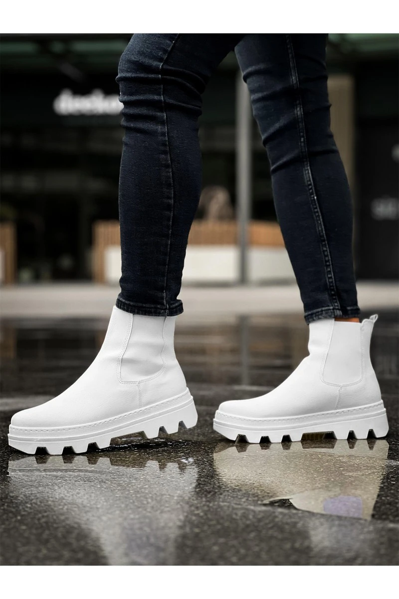 Mens Boots - White - 113