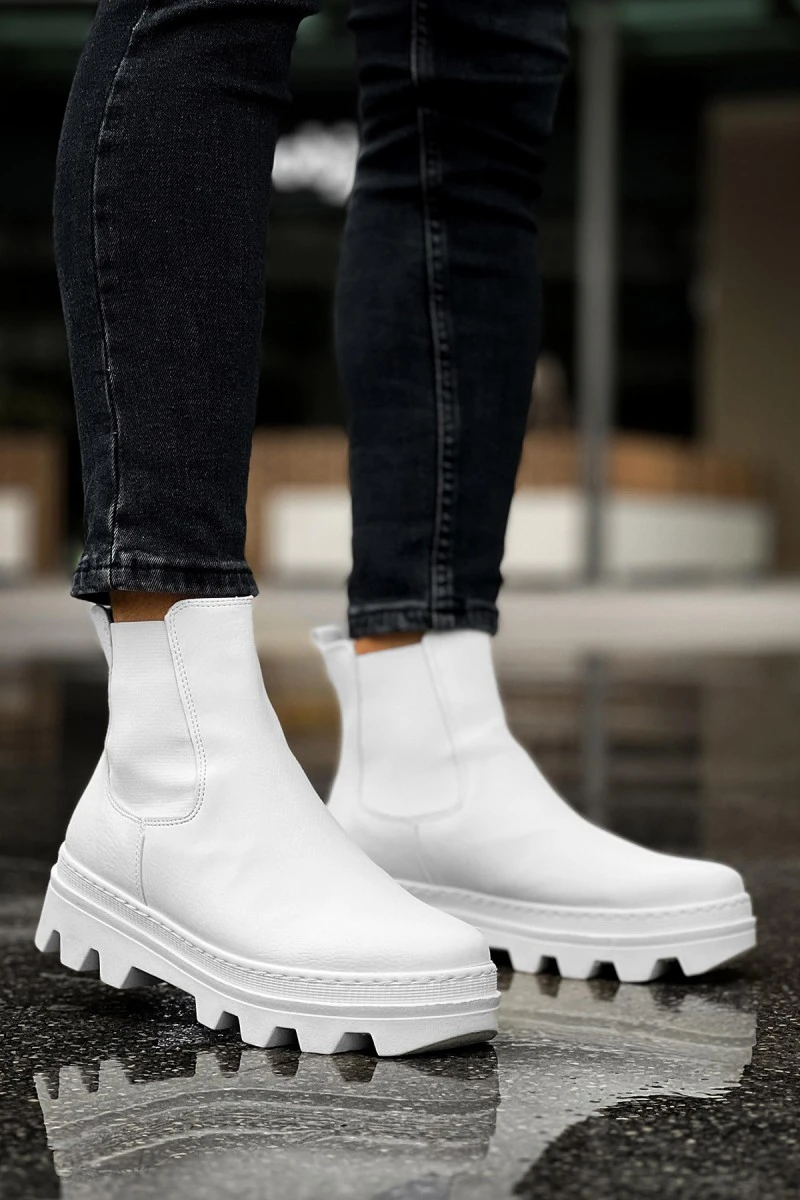 Mens Boots - White - 113