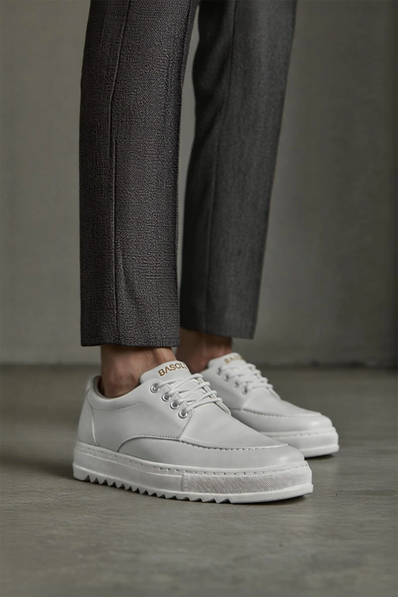 Mens Casual Shoes - White - T12 Mens Casual Shoes - White - T12