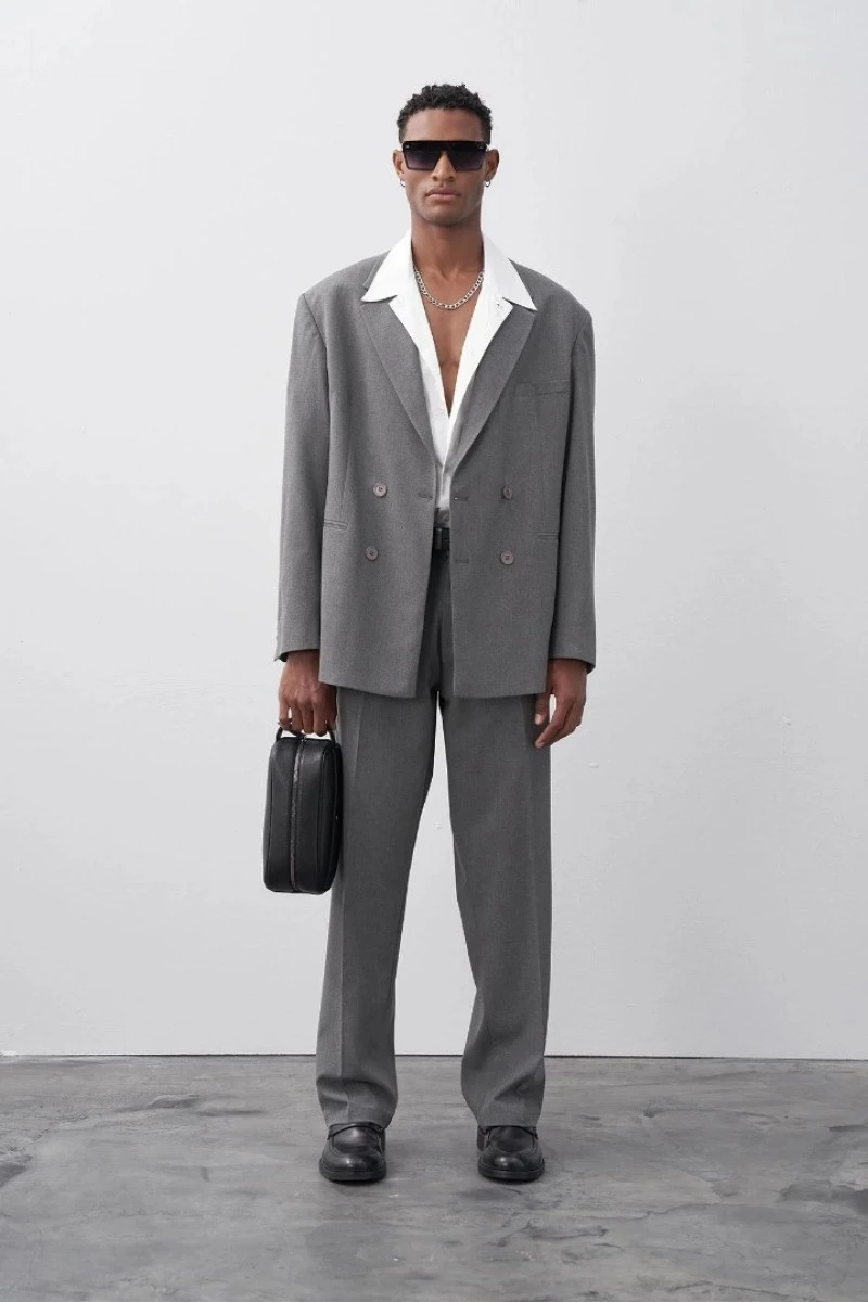 Men's Suit  - Gray - 30 - 821
