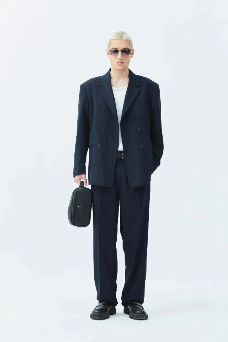 Men's Suit  - Navy Blue - 30 - 821