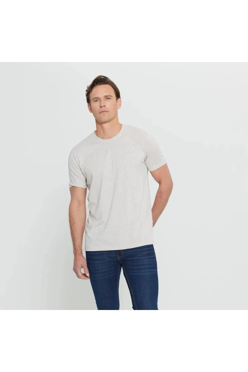 Mens T-shirt - Beige - 001
