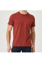 Mens T-shirt - Claret Red - 001