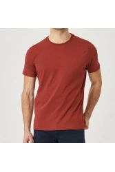 Mens T-shirt - Claret Red - 001