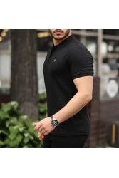 Mens Polo T-shirt - Black - 002