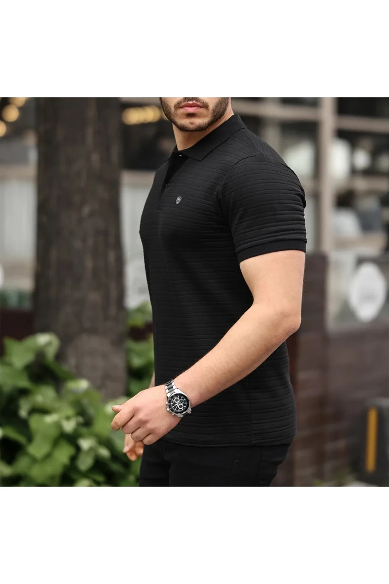Mens Polo T-shirt - Black - 002