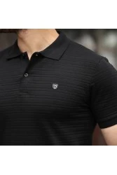 Mens Polo T-shirt - Black - 002