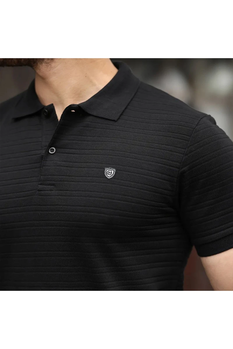 Mens Polo T-shirt - Black - 002