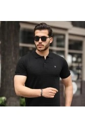 Mens Polo T-shirt - Black - 002