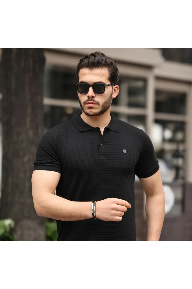 Mens Polo T-shirt - Black - 002