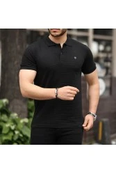 Mens Polo T-shirt - Black - 002