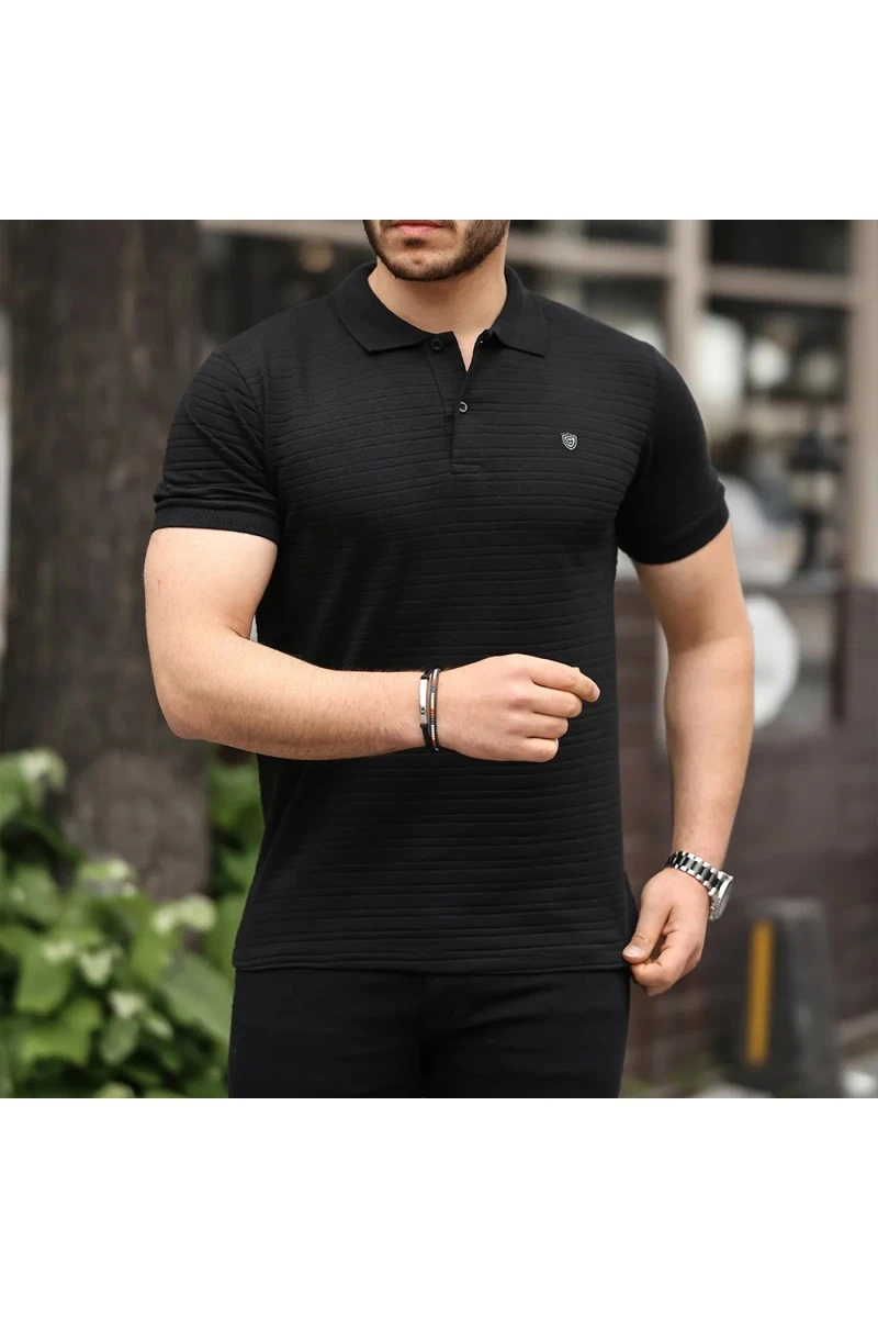 Mens Polo T-shirt - Black - 002