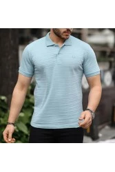 Mens Polo T-shirt - Blue - 002