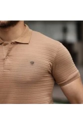 Mens Polo T-shirt - Caramel - 002