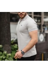Mens Polo T-shirt - Gray - 002