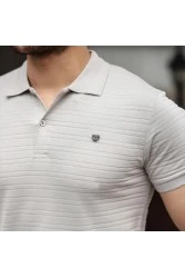 Mens Polo T-shirt - Gray - 002