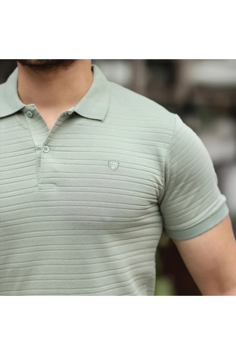 Mens Polo T-shirt - Light Green - 002