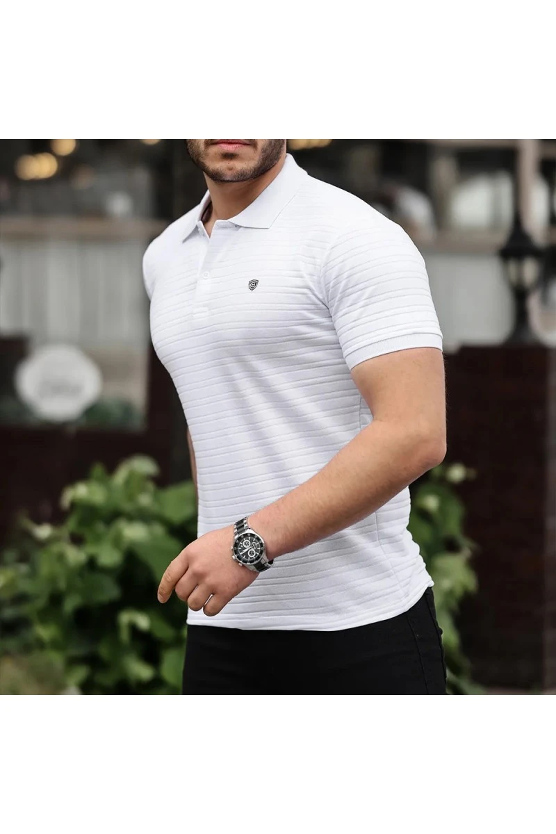 Mens Polo T-shirt - White - 002