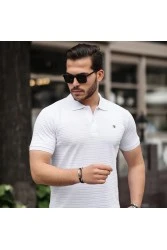 Mens Polo T-shirt - White - 002