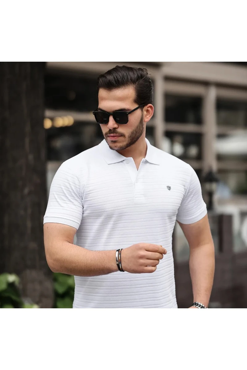 Mens Polo T-shirt - White - 002