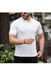 Mens Polo T-shirt - White - 002