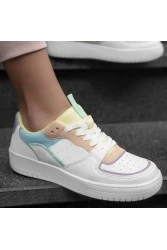 Women's Sneakers - White Yellow Blue - DS Alley