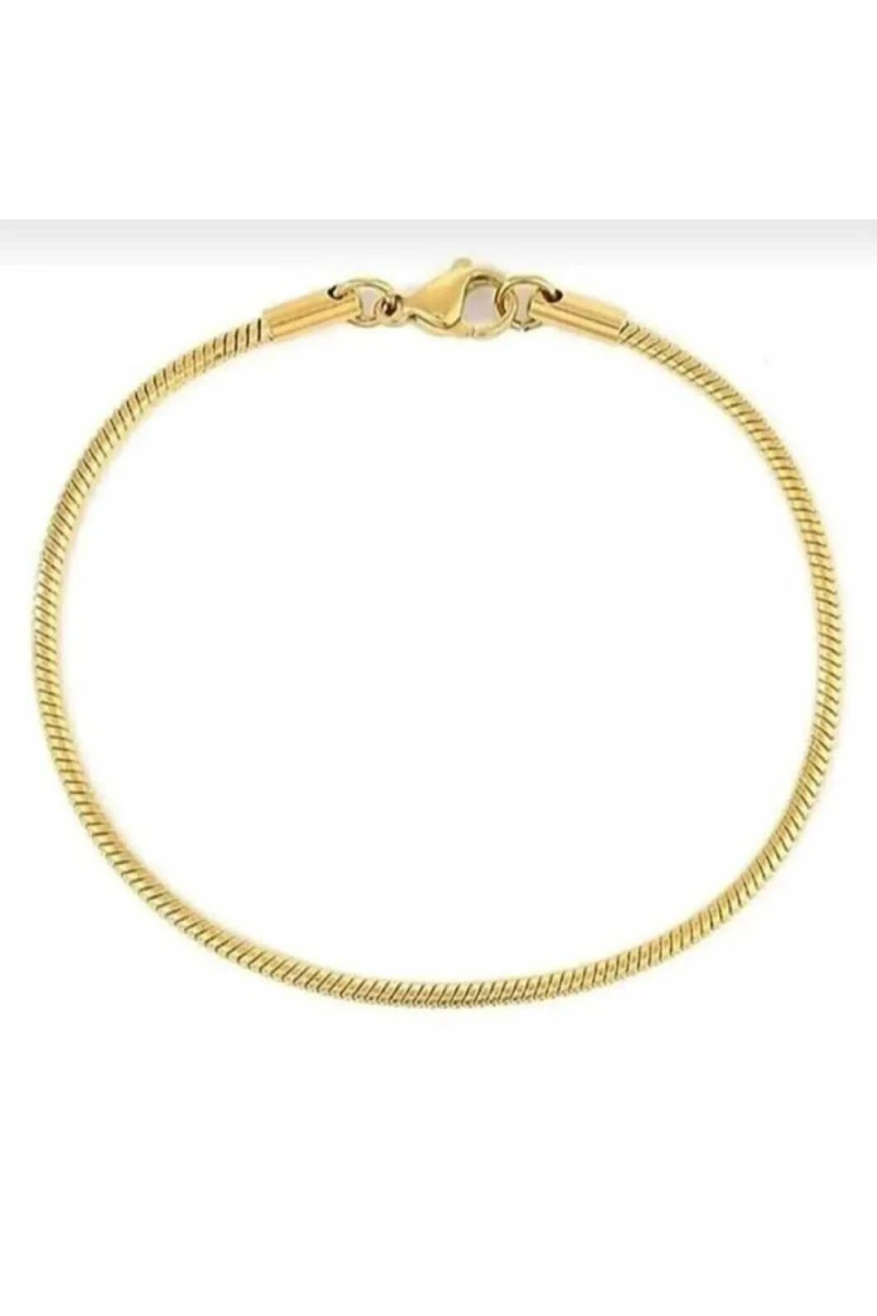 Mens Bracelet - Stainless Steel - Gold - 715