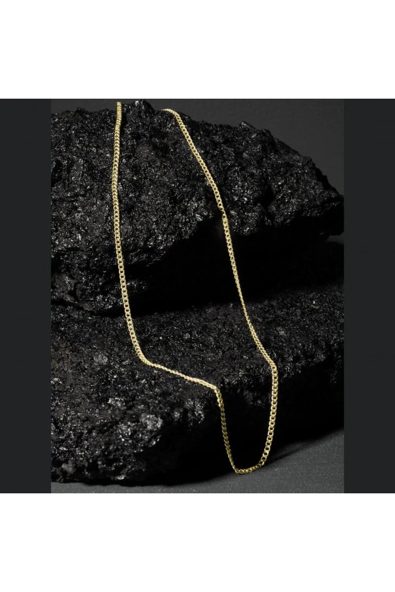 Mens Necklace - Silver - Gold - 60