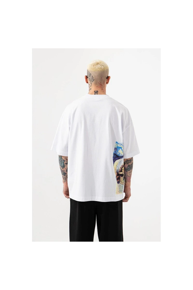 Unisex Oversized T-shirt - White - VAN GOGH