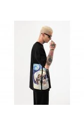 Unisex Oversized T-shirt  - Black - VAN GOGH
