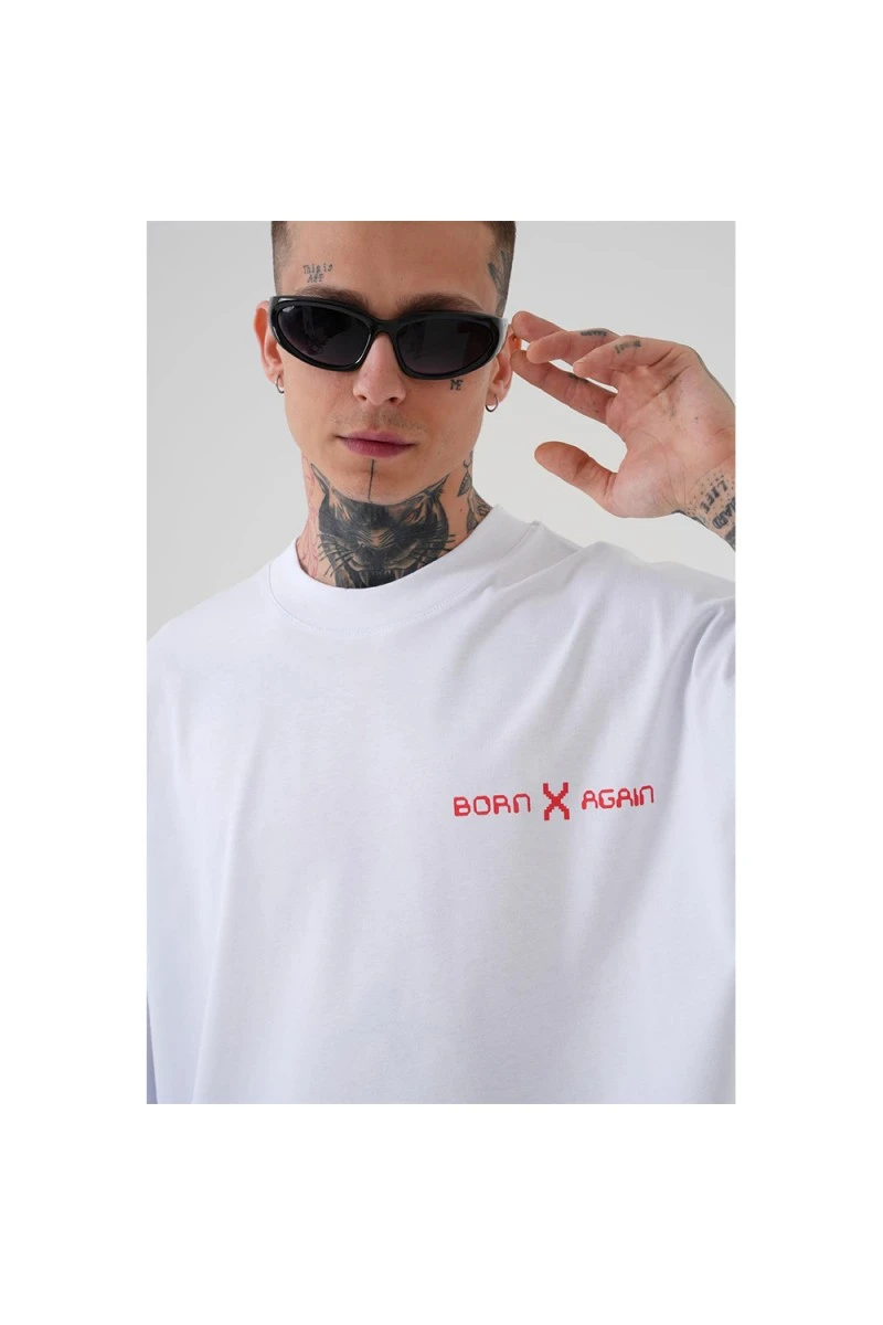 Unisex Oversized T-shirt - White - Mchnst