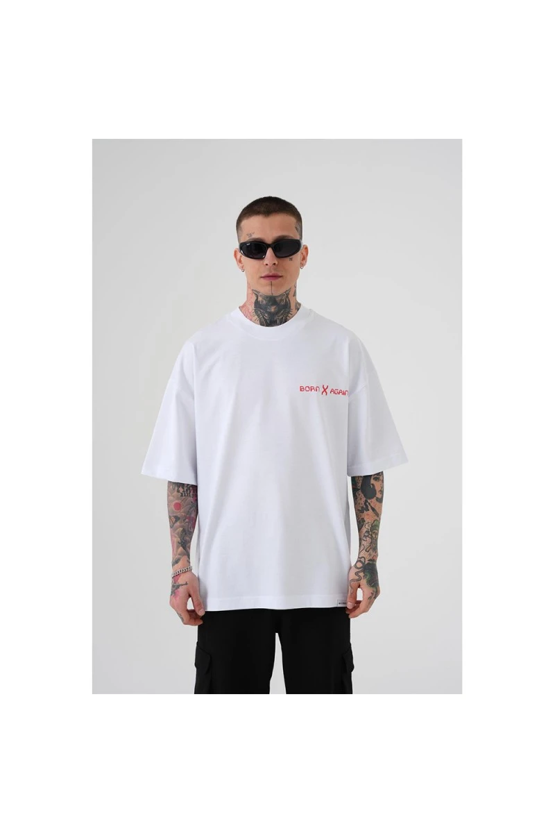 Unisex Oversized T-shirt - White - Mchnst