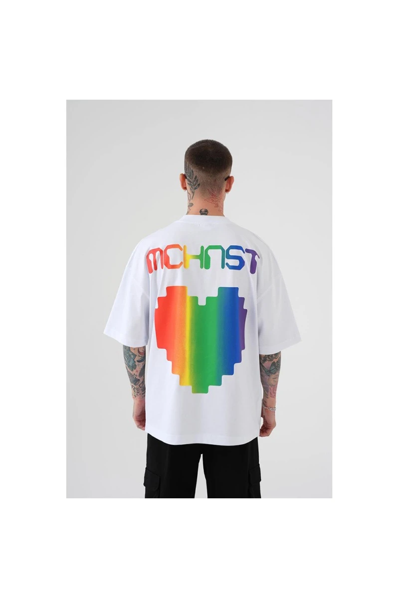 Unisex Oversized T-shirt - White - Mchnst