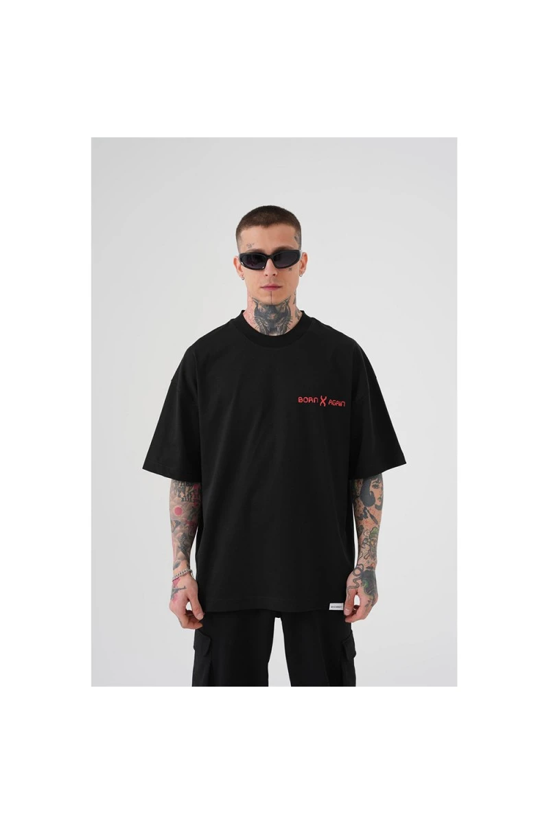 Unisex Oversized T-shirt - Black - Mchnst
