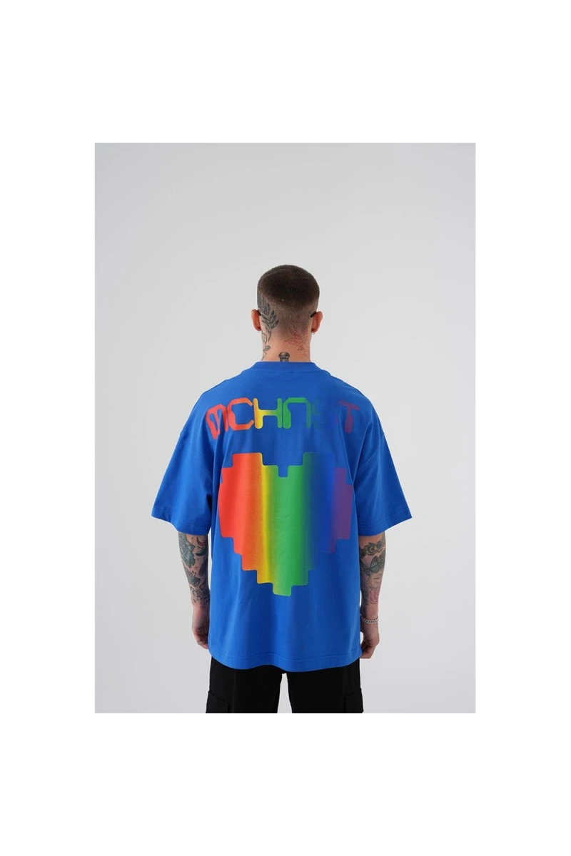 Unisex Oversized T-shirt - Blue - Mchnst