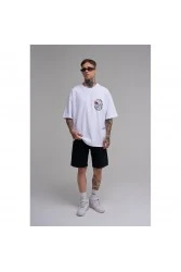 Unisex Oversized T-shirt - White - Rose