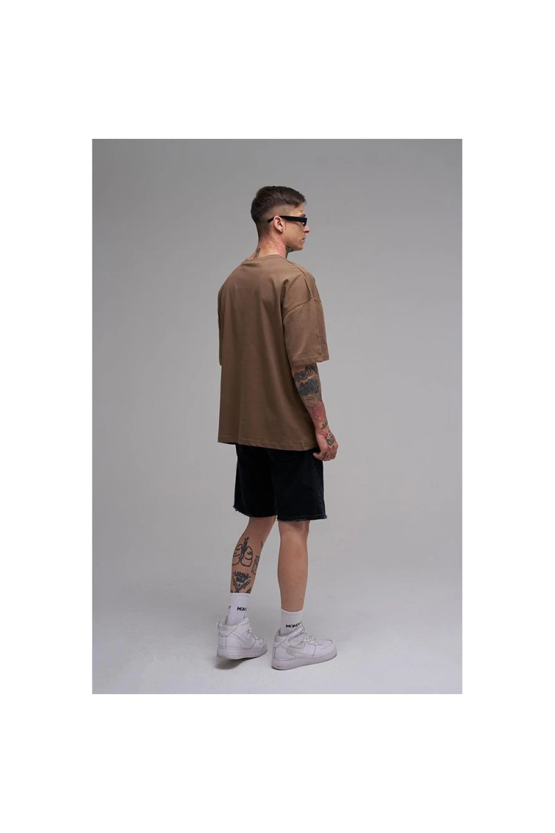 Unisex Oversized T-shirt - Brown - Rose