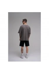 Unisex Oversized T-shirt - Gray - Rose