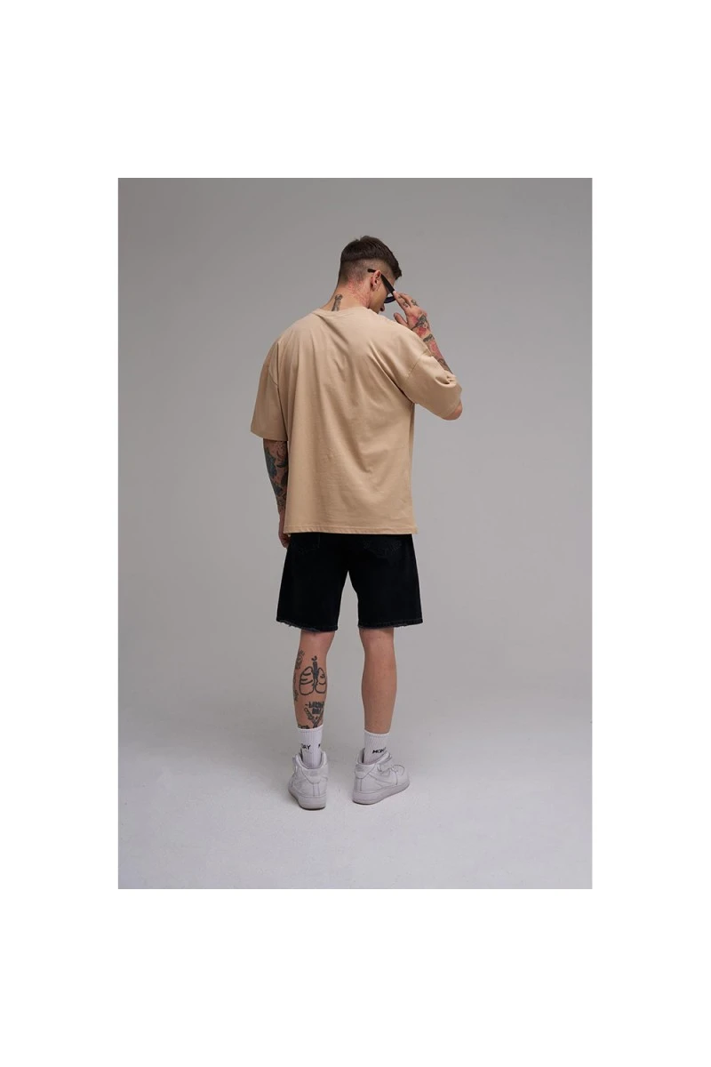 Unisex Oversized T-shirt - Beige - Rose
