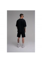 Unisex Oversized T-shirt - Black - Rose