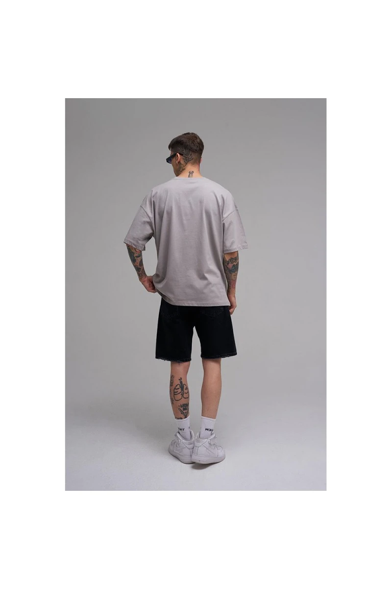 Unisex Oversized T-shirt - Ice Gray - Rose